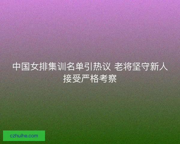 中国女排集训名单引热议 老将坚守新人接受严格考察